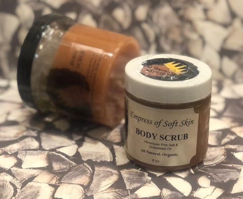 Himalayan Pink Salt Body Scrub for Clogged Pores and Oily Skin